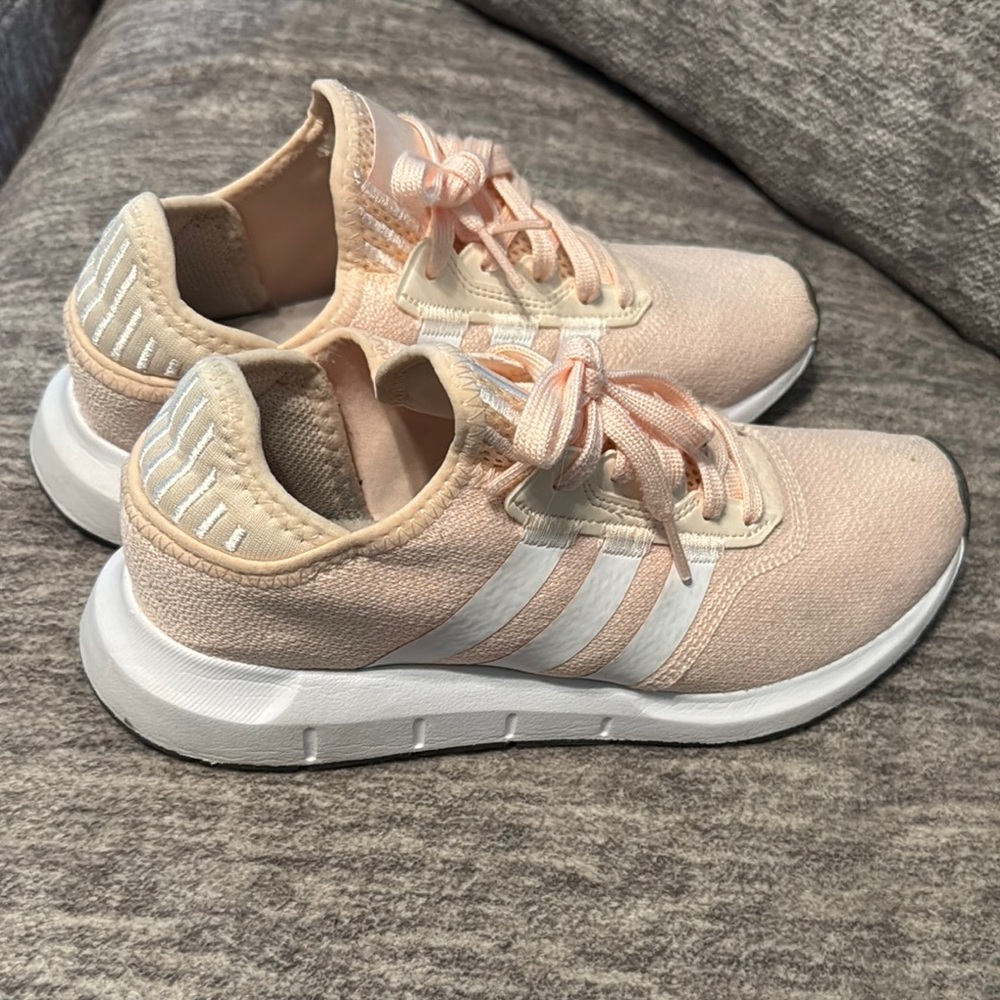 Adidas light pink and White Sneakers with Sleek Design